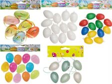 Kunststoffeier weiß oder farbig Ostereier Plastikeier Deko Ei versch. Größen