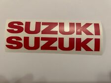 Hochqualitative Suzuki Motorrad Aufkleber-Sticker 2x 220x50 mm in Rot