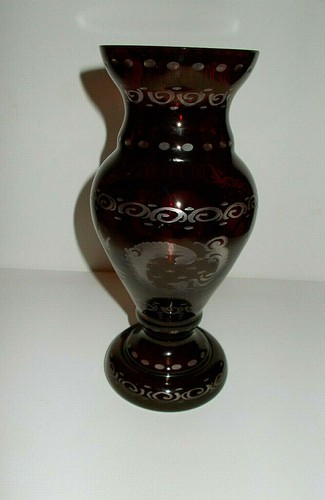 Rubinglas vase pokalvase - rubinglas,