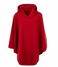 Damen Vlies Poncho Mützen