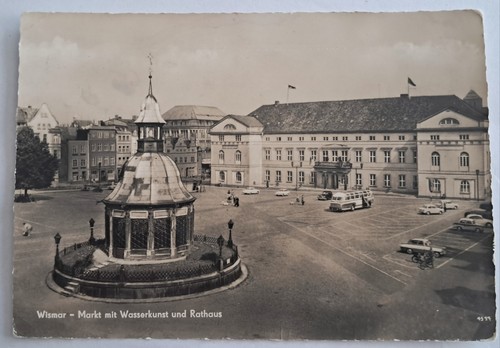 Wismar markt mit - ak, wismar,