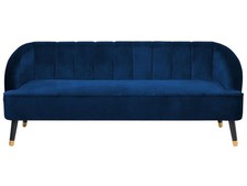 3-Sitzer Sofa Samtstoff blau