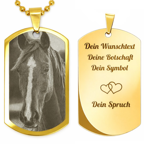 Edelstahl anhänger gold - anhänger, mit