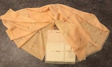 Gardinenstoff Deko Meterware 145 cm hoch 560 cm Breit Pastell Peach