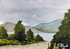 ORIGINAL AQUARELL - Straße