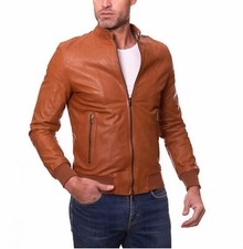 Lederjacke herren hellbraun - herren,