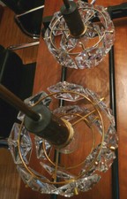 2 Stück Kinkeldey Kronleuchter Hängelampe Hängeleuchte Deckenleuchte 70er Jahre