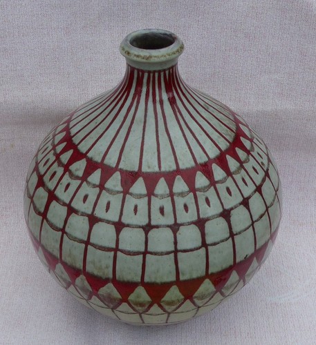 Bauchige studiokeramik vase - studiokeramik,