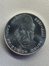 5 DM Silber-Gedenkmünze, BRD, Carl-Friedrich Gauss 1977 J