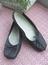 CLARKS BALLERINA SCHWARZ  LEDER GR 9 D - GR 43