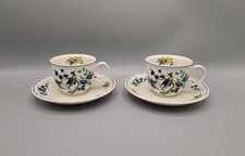 2x Villeroy & Boch, Phoenix blau, Espressotasse + Untertasse, Mokkatasse, V&B