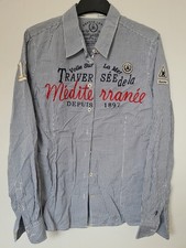 Gaastra Hemd Med.Voyage Langarm Kariert Stickerei Segelshirt Blau Weiß