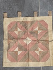 Patchwork Wandbehang Handarbeit 47x47cm Schlaufen Baumwolle Geometrisches Muster