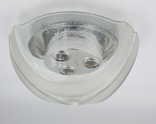 vintage Hoffmeister Deckenlampe Glas  Chrom 70er Jahre