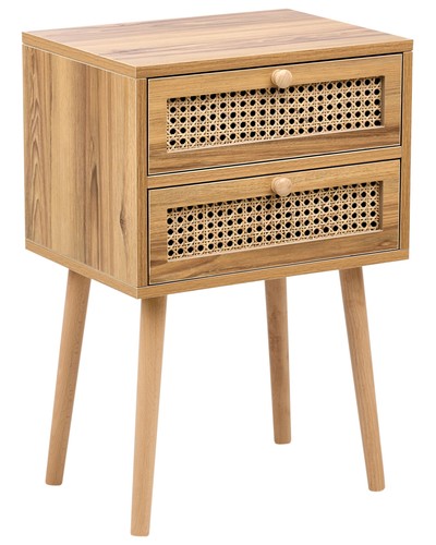 Nachttisch rattan hell braun - nachttisch,