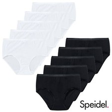 SPEIDEL Damen Midi Slip Natascha niedrige Taille Feinripp Glanzstreifen 5er Pack