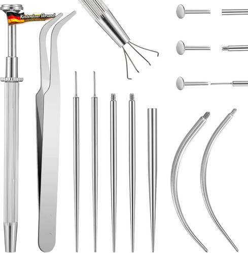 Piercing einführhilfe set mit - piercing,