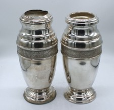 S-1412 Antike Vasen versilbert England, Set 2 Stück