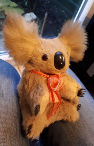 17cm antik koala - stofftier, aus