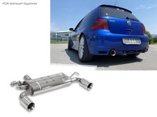  Duplex Sportauspuff mit Abgasklappe VW Golf 4 R32 je 100mm rund doppelwandi