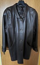 Echte spanische Lederjacke Marta Chaves Lorente dunkelbraun 42/44 gebraucht!