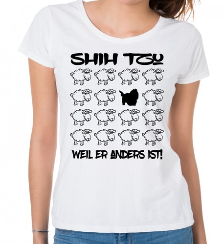 Shih tzu damen shirt - t-shirt, black