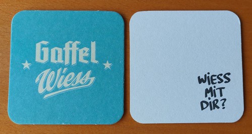 Bierdeckel gaffel wiess - bierdeckel,