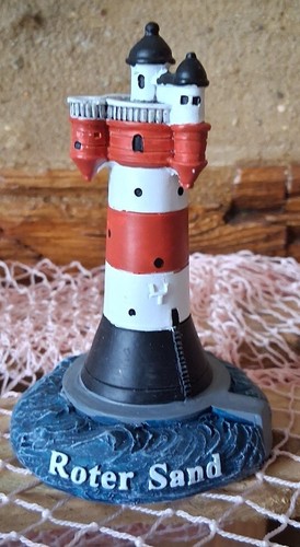 Deko leuchtturm roter sand - roter,