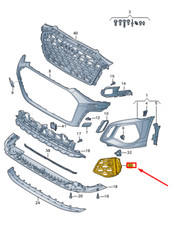 NEU AUDI A3 SPORTBACK 8Y STOßSTANGENGITTER VORNE LINKS 8Y0807671F3FZ ORIGINAL
