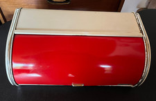 Brabantia Brotkasten, Vintage, 60er/70er, 60ies/70ies Rot/Weiß mit Patina