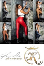 SeXy Leggings für Curvy Girls im Wetlook Lederlook Thermo Leggings Hose