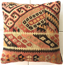 Kelim Kissen Alte Nomaden Vintage Orientalisches Handgewebt Old Pillow Rosa Grün