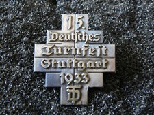 Anstecknadel Tagungsabzeichen 15.Deutsches Turnfest Stuttgart 1933