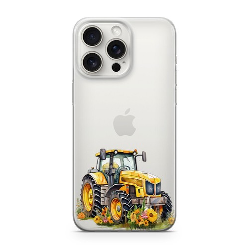 Handyhülle traktor gelb sonne - traktor,