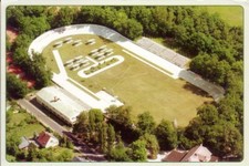 Postkarte :  FORST - Luftansicht Radrennbahn  ; ca. 1998