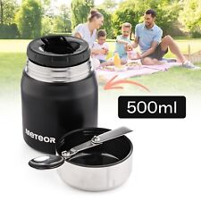 Thermoskanne für Essen Thermobehälte Löffel Edelstahl Heiß & Kalt Lunchbox 500ml