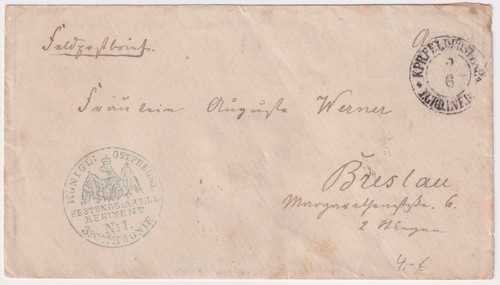 Preussen feldpostbrief - preussen,