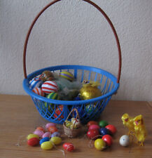 Konvolut Osterdeko DDR Korb Ostergras Eier Küken