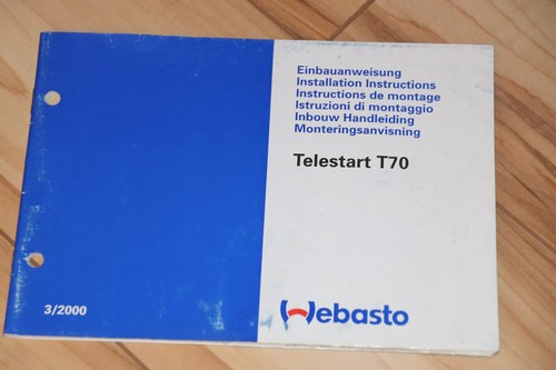 Einbauanweisung webasto - einbauanweisung,