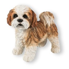 Hunde Figur Shih Tzu Welpe stehend Deko Hund Tierfigur Hundefigur Welpenfigur