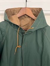 Retro Friesennerz PVC Regenmantel Regenjacke Gummijacke Vintage 80er Grün-braun