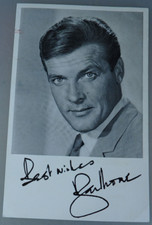 DRUCK Autogramm britischer TV- und Filmschauspieler Roger Moore um 1965 (109729)