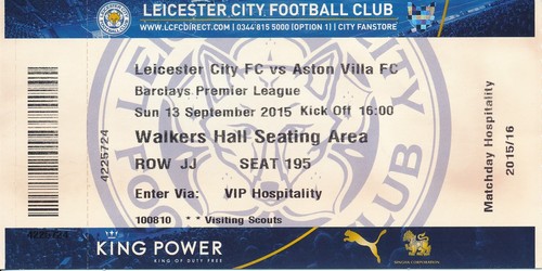 Ticket leicester city aston - city,