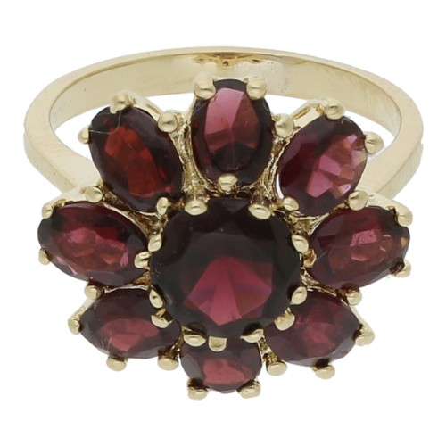 Granat ring 585 14k gold - ring, 585/14k