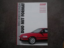 Prospekt BBS und Honda Civic Concerto Accord Prelude Alufelgen 1991 Motorsport