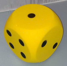 Softballwürfel Würfel Schaumstoffwürfel 15x15x15cm Spielwürfel Cube Gelb