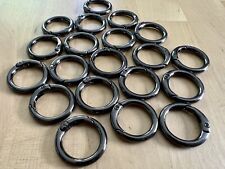 2 Mini Karabiner Schlüsselanhänger klein Karabinerhaken | Schwarz  | 25mm