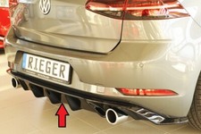 Rieger Diffusor für VW Golf 7 VII AU GTI Heckansatz Stoßstange schwarzglanz