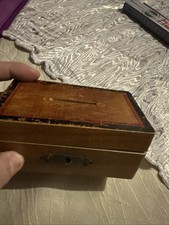 Alte antike Holz Spardose