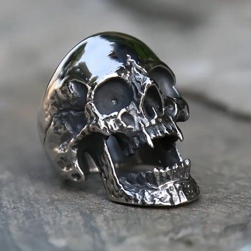 Edelstahl vampir totenkopf - edelstahl,